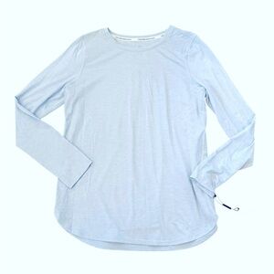 NWT Calvin Klein Performance Wick Long Sleeve Top Size Small Pale Blue